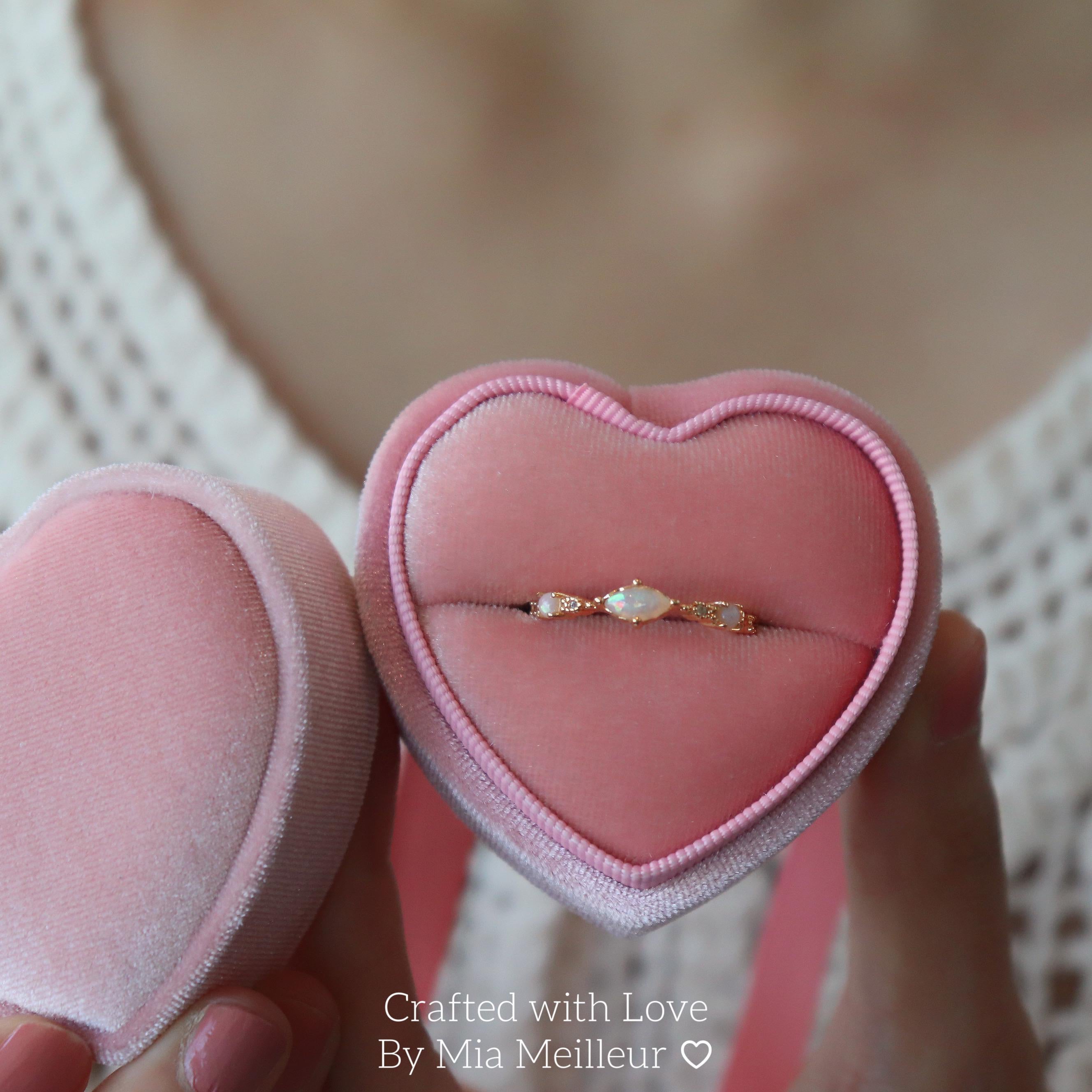 Dainty Marquise Opal Ring