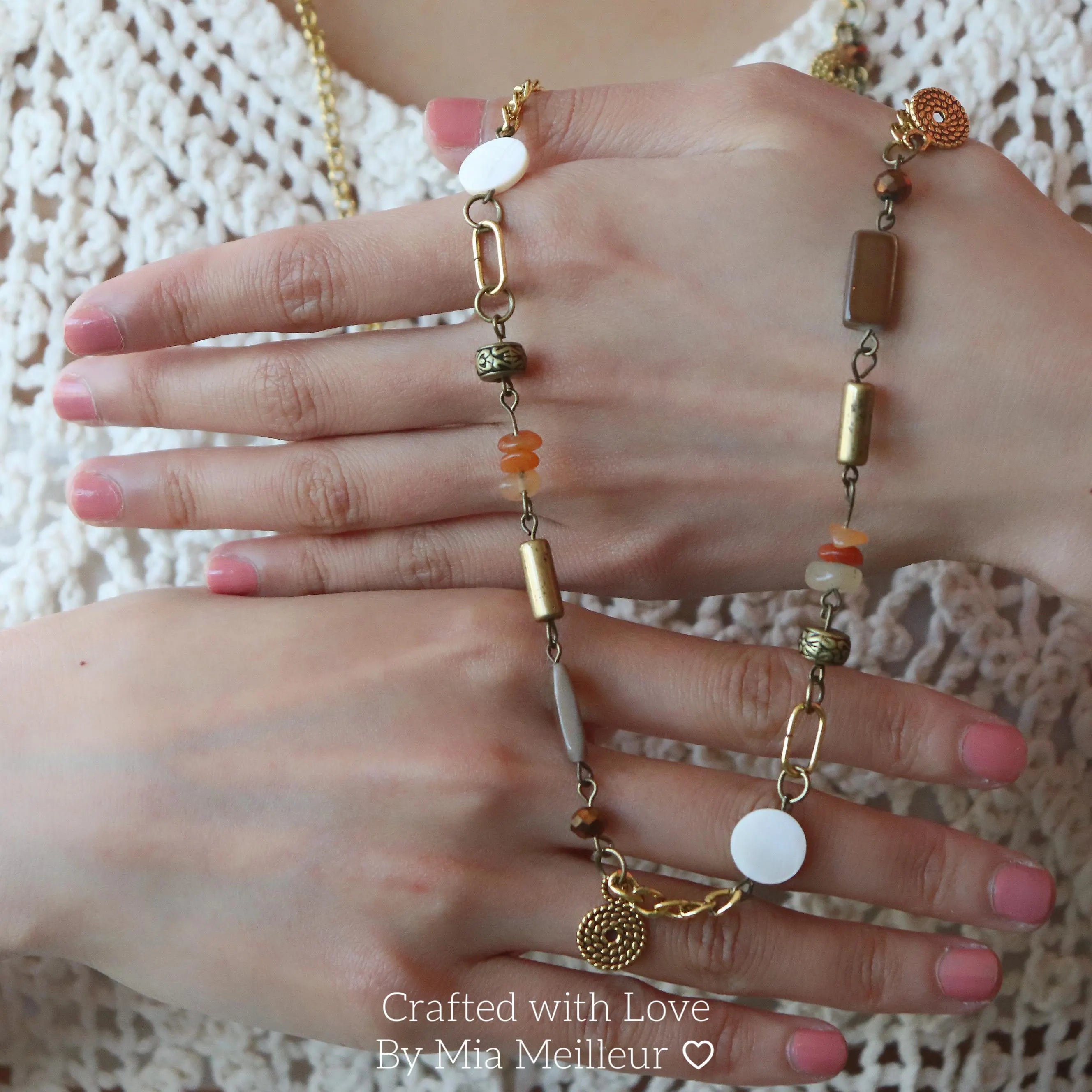 Boho Layered Beaded Necklace